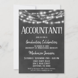 Einladung zur Chalkboard Accountant Graduation Par
