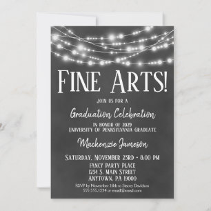 Einladung zur Chalkboard Fine Arts Graduation Part