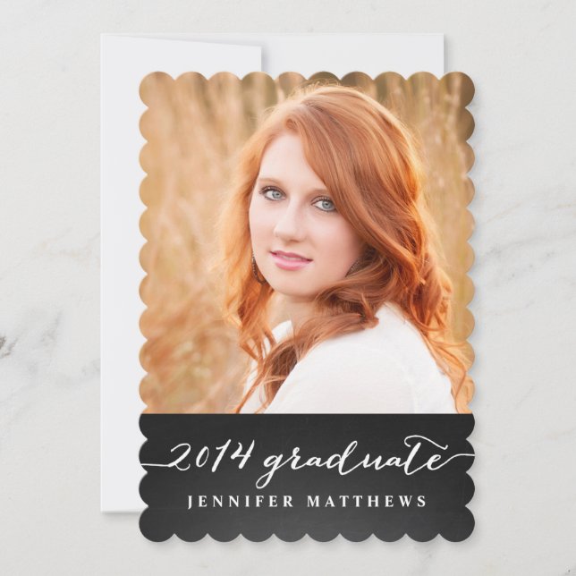 Einladung zur Chalkboard Graduation Party (Vorderseite)