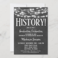 Einladung zur Chalkboard History Graduation Party