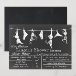 Einladung zur Chalkboard Lingerie Dusche