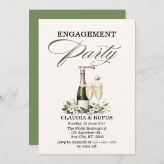 Einladung zur Champagner-Engagement-Partei