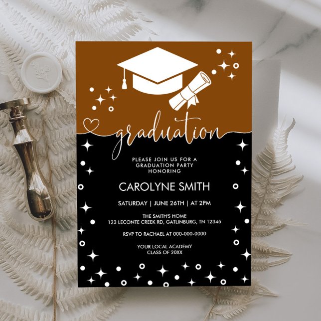 Einladung zur Chic Calligraphy Graduation Party (Von Creator hochgeladen)