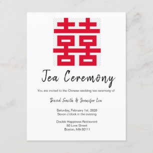 Einladung zur Chinesischen Teezeremonie - doppelte