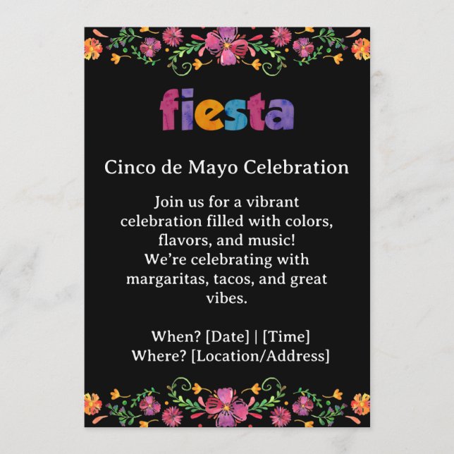 Einladung zur Cinco-de-Mayo-Feier (Vorderseite)