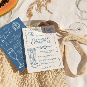 Einladung zur Coastal Cowgirl-Junggesellinnen-Absc