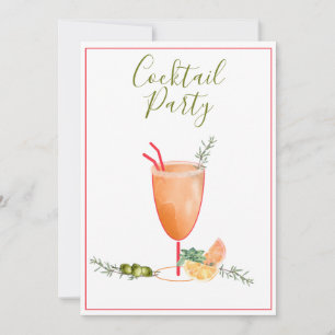 Einladung zur Cocktailparty mit gemischtem Getränk
