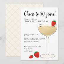 Einladung zur Cocktailparty zum Jubiläumsgeburtsta