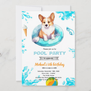 Einladung zur Corgi-Poolparty