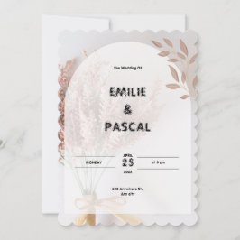 Einladung zur Cream Aesthetic Wedding
