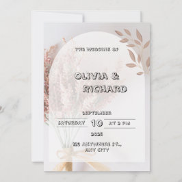 Einladung zur Cream Aesthetic Wedding