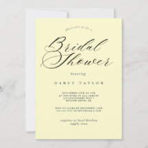 Einladung zur cremefarbenen Brautdusche