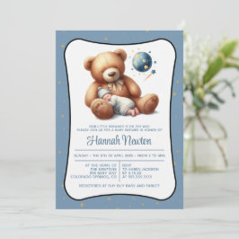 Einladung zur Dream Bear Baby Dusche