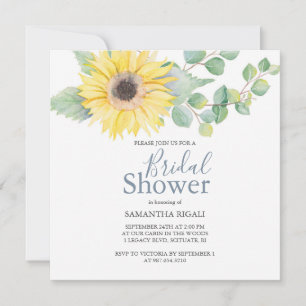 Einladung zur Dusche Bridal Eukalyptus