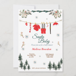 Einladung zur Dusche von Santa Baby - Weihnachtsth