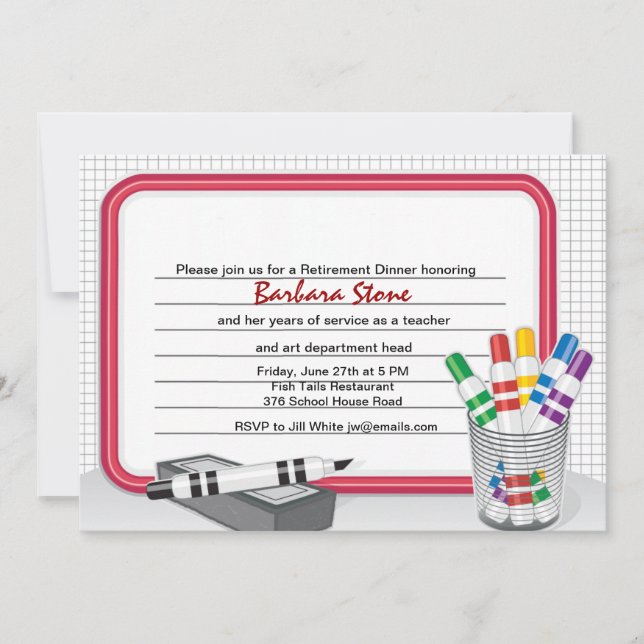 Einladung zur Einberufung der Dry-Erase-Pension (Vorderseite)