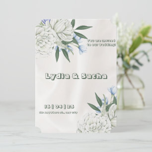 Einladung zur einfachen Beige-Hochzeit