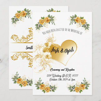 Einladung zur einfachen Goldhochzeit