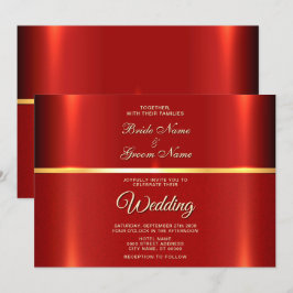 Einladung zur einfachen Roten Hochzeit