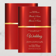Einladung zur einfachen Roten Hochzeit