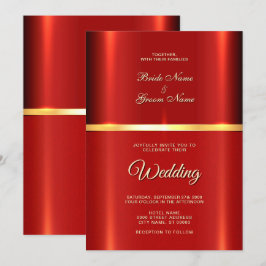 Einladung zur einfachen Roten Hochzeit