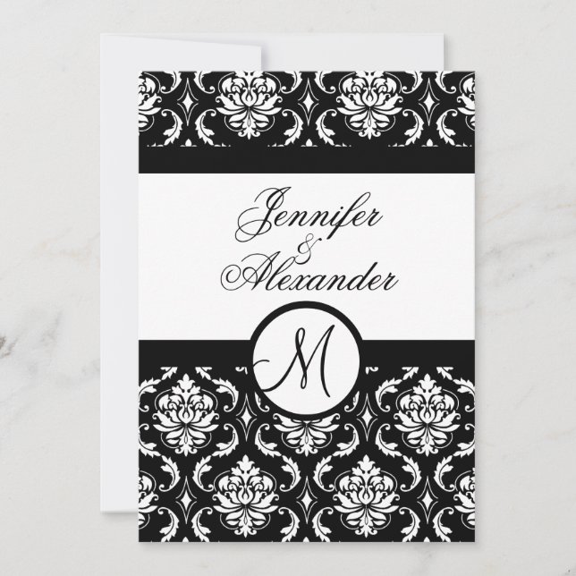 Einladung zur Einladung auf die Hochzeitsmonograph (Vorderseite)