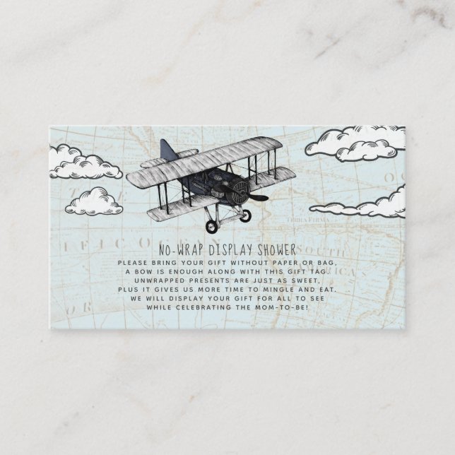 Einladung zur Einladung der Vintagen Flugzeuganzei (Vorderseite)