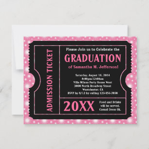 Einladung zur Einladung einer Pink Black Graduatio