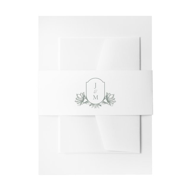 Einladung zur Einladung eines Vintagen Monogramm-W Einladungsbanderole (Vorderseite Beispiel)
