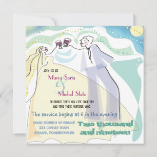 Einladung zur Einladung von Braut & Groom Toasting