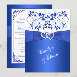 Einladung zur Einladung von Cobalt Blue, White Flo