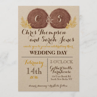 EINLADUNG ZUR EINLADUNG VON Wedding Hay Bales