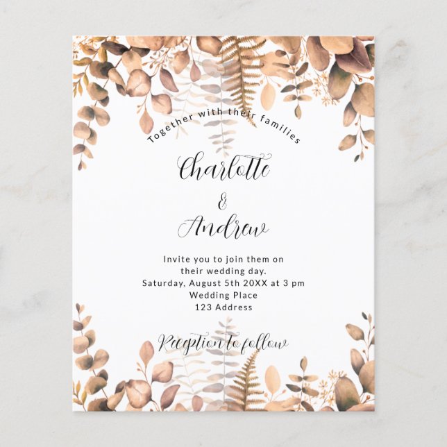 Einladung zur Einladung zum Hochzeitsskalyptusfall Flyer (Vorne)