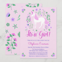 Einladung zur Einweihung der Girl Pink Baby Dusche