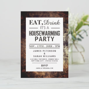 Einladung zur Einweihungsparty Essen, Trinken Erdb