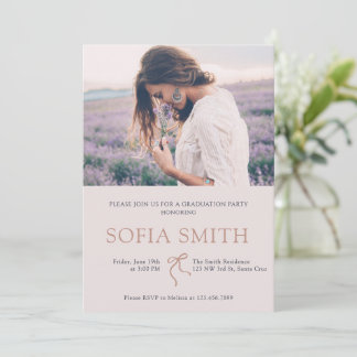 Einladung zur Elegant Bow Graduation Party