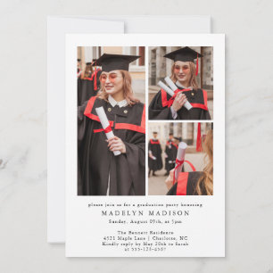 Einladung zur Elegant Foto Graduation Party
