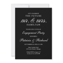 Einladung zur eleganten Calligrafy Engagement
