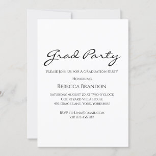 Einladung zur eleganten Calligrafy Graduation Part