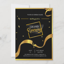 Einladung zur Eröffnung des Grand Opening-Logos in