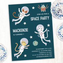 Einladung zur ersten Geburtstagsfeier von Space Ca