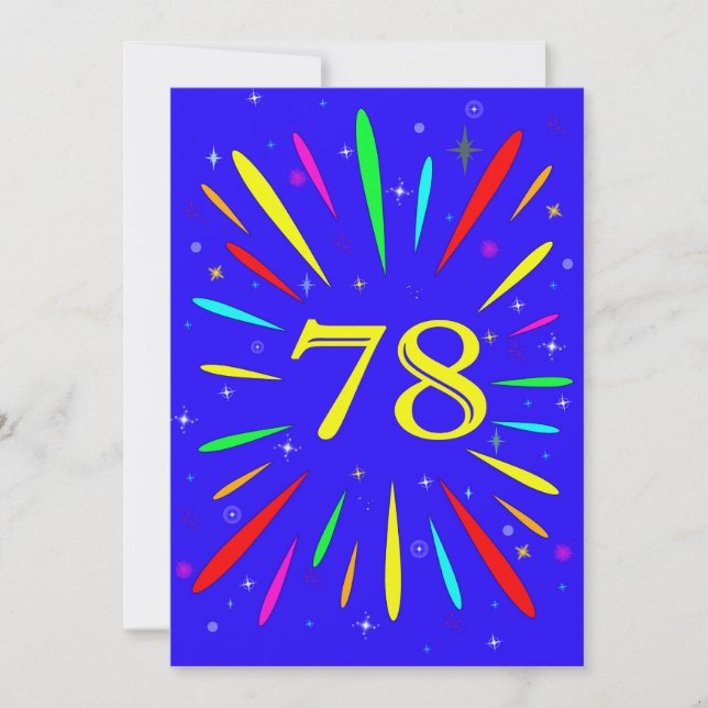 Einladung zur Explosion am 78. Geburtstag (Vorderseite)