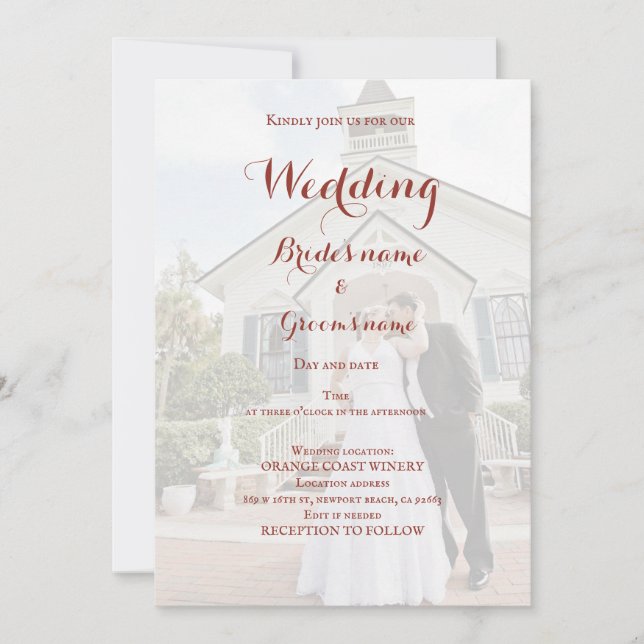 Einladung zur Feier des Brautparty (Vorderseite)