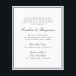 Einladung zur Feierlichen Hochzeit an der Grenze<br><div class="desc">Formale klassische klassische klassische Schrift Elegante Einladung zur Hochzeit mit schmalen schwarzen Grenzen</div>