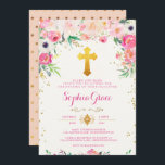 Einladung zur Feierlichkeit und zum Goldrausch<br><div class="desc">Diese blumengeschmückte Einladung ist mit goldenen Touchs und Aquarellfarben-Blume geschmückt,  die über einem Goldkreuz gewölbt sind. Alles zusammen ist die perfekte Einladung für Ihr schönes Weihnachtsfest!</div>