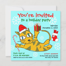 Einladung zur Feiertagsfeier Rollkatze