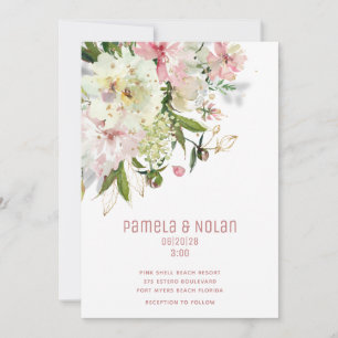 Einladung zur fesselnden Blüte & Weiße Hochzeit
