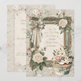 Einladung zur First Bloom Floral Tea Party Sweet 1