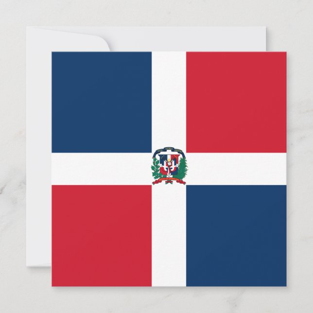 Einladung zur Flagge der Dominikanischen Republik (Vorderseite)