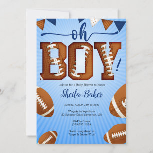 Einladung zur Football Sports Baby Dusche - Oh Jun